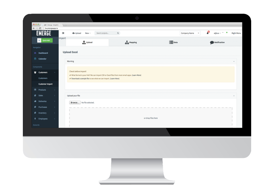 screenshot of EMERGE App